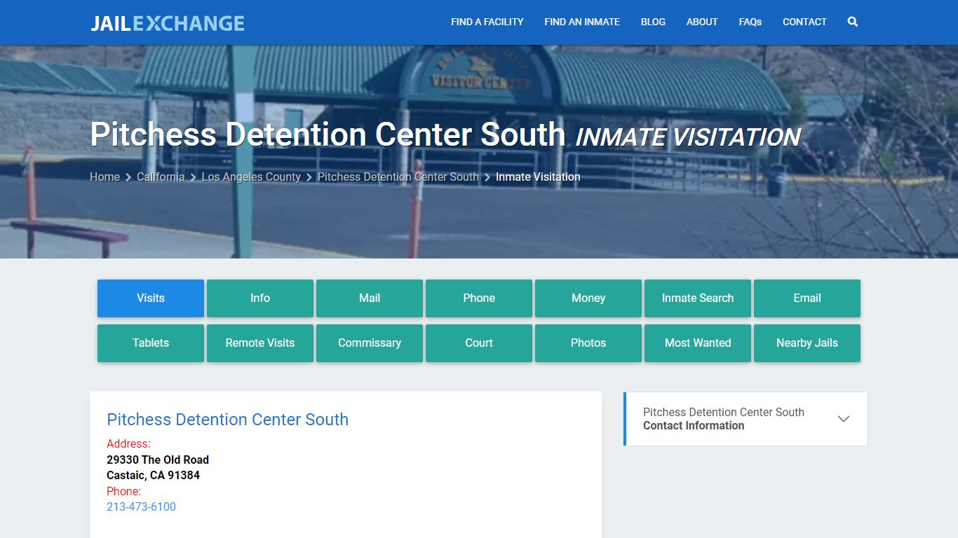 Inmate Visitation - Pitchess Detention Center South, CA - Jail Exchange