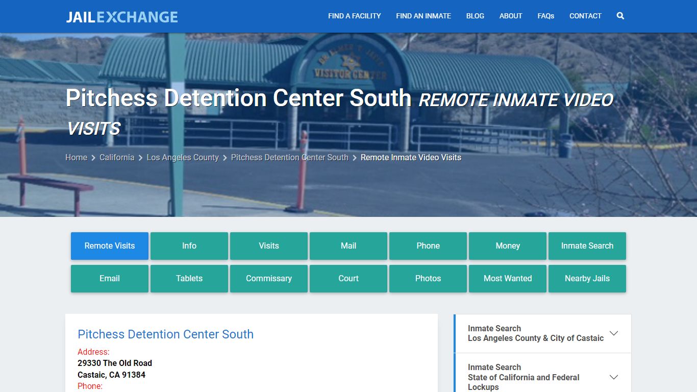 Pitchess Detention Center South Remote Inmate Video Visits - Jail Exchange